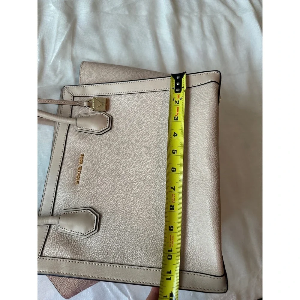 Michael Kors Mercer Studio LargeEast/West‎ Leather Tote Purse Bag Pink